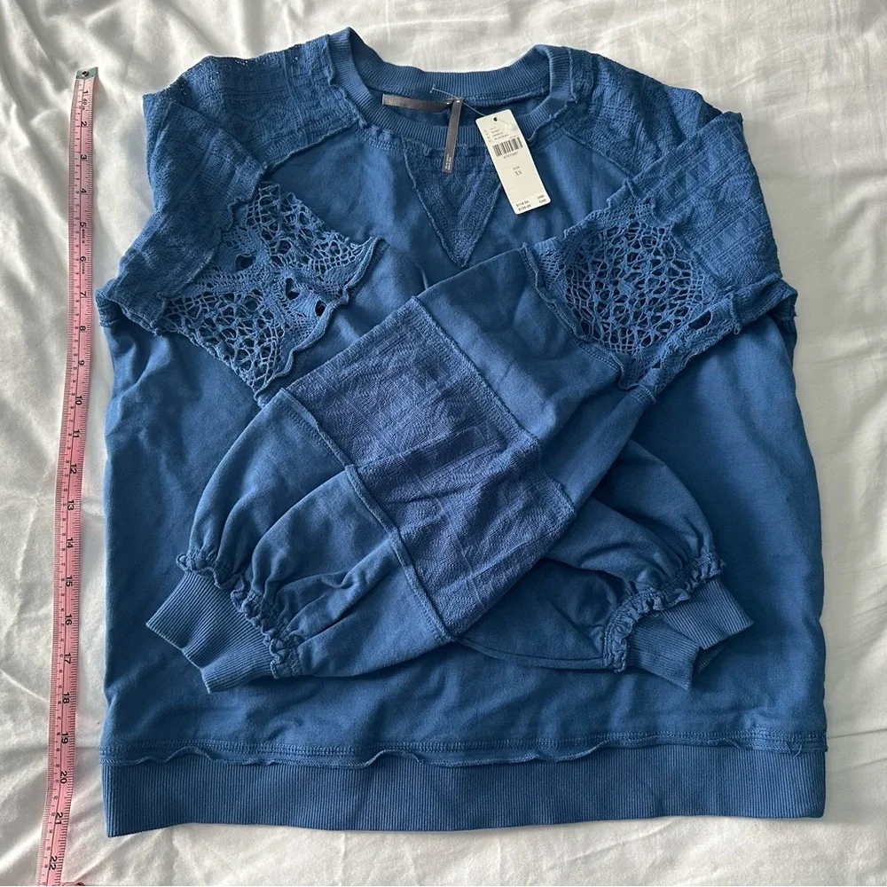 NWT Anthropologie lace balloon sleeve top